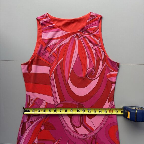 Farm Rio Women Large Endless Floral Tulle Midi Dress Pink Toucan Tropical Hawaii - Picture 12 of 16